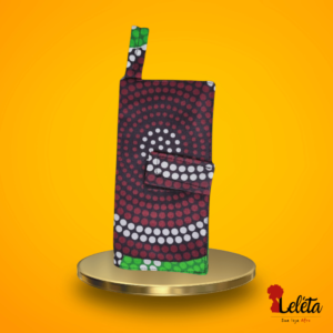 Carteira Afro (Vinho com Bolinhas)