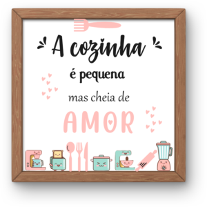 Quadro - Cozinha Cheia de Amor